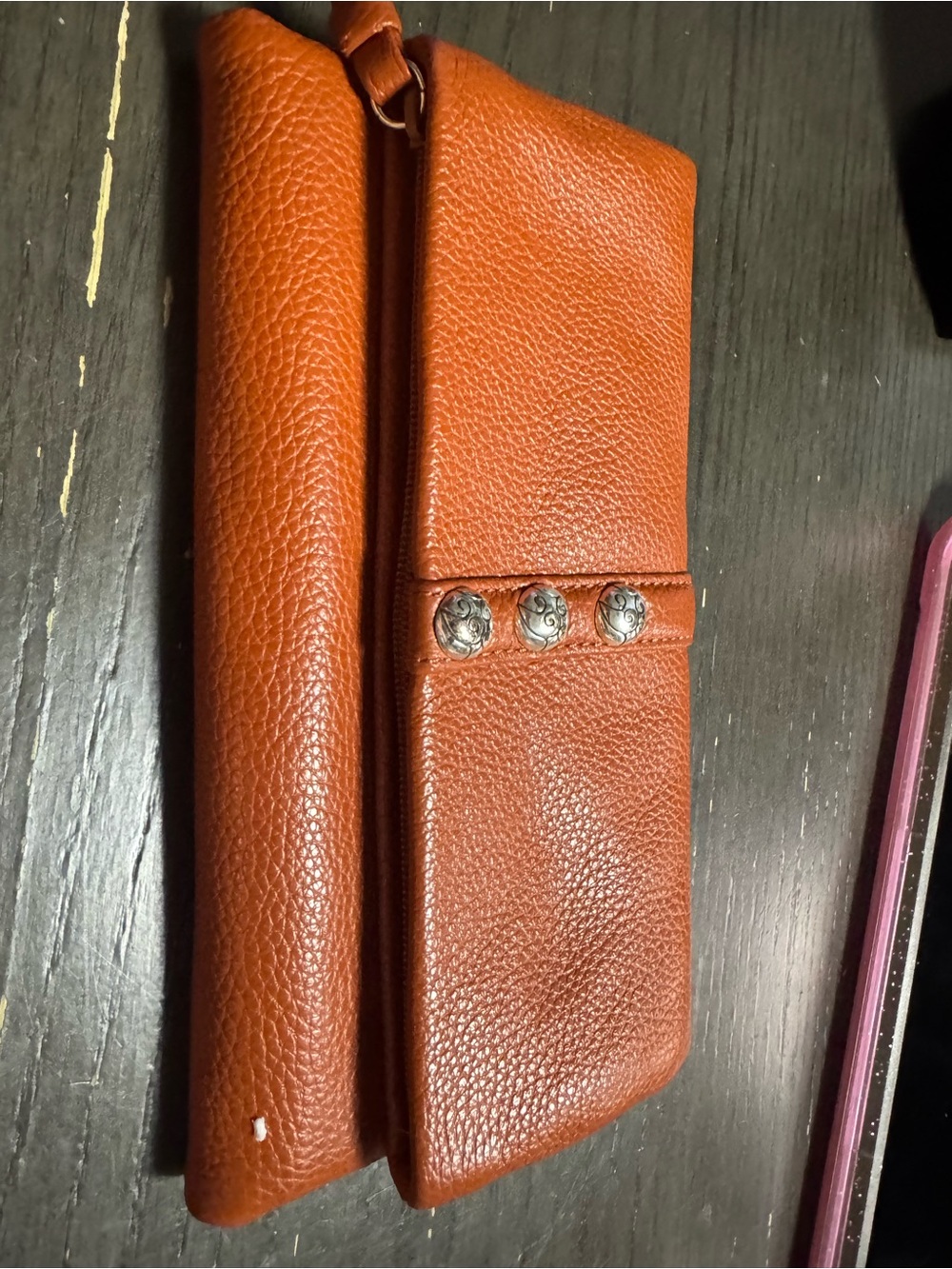 Brighton women Leather Wallet Clutch - Orange